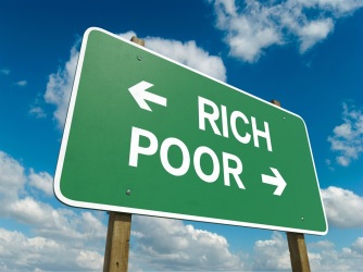 Rich Poor sign